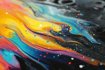 Mixing multicolored and black paint
