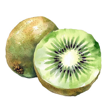 recommend clip art: kiwi fruit isolated on white