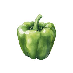 green pepper isolated on white