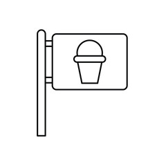 side walk line icon with white background vector stock illustration