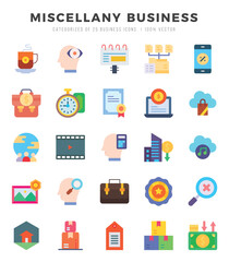 icons set. Miscellany Business for web. app. vector illustration.