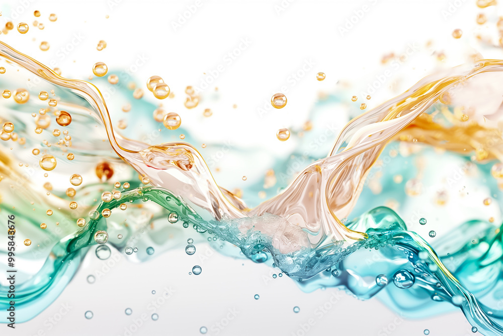 Poster this vibrant wallpaper features a dynamic splash of water in multiple colors, creating an artistic a