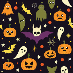 halloween seamless pattern
