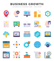 Business Growth icon pack for your website. mobile. presentation. and logo design.