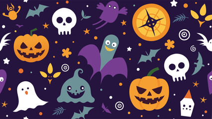 halloween seamless background