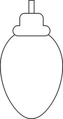 Christmas Tree Light Decor Element Bulb Outline