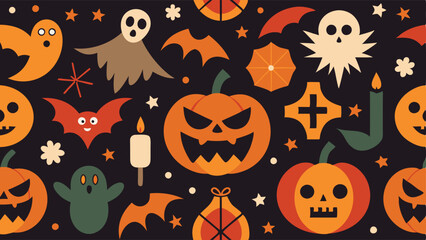 halloween seamless background