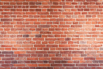 Detailed red brick wall background texture, copy space.