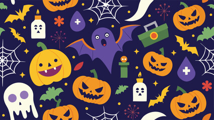 halloween seamless background