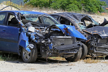 Multiple Vehicle Collision in High Speed Traffic Accident Damage