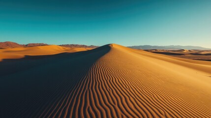 Ripples in the Desert Sand at Sunset