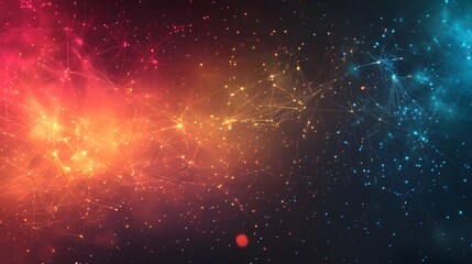 Template for science and technology presentation. Plexus style background. 