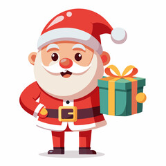Santa cristmas VECTOR , Santa Claus Christmas cartoon character Merry Christmas Funny Happy Cute Santa Claus Winter Holiday
 