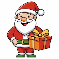 Santa cristmas VECTOR , Santa Claus Christmas cartoon character Merry Christmas Funny Happy Cute Santa Claus Winter Holiday
 