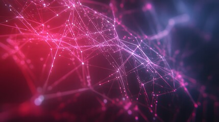 Template for science and technology presentation. Plexus style background. 