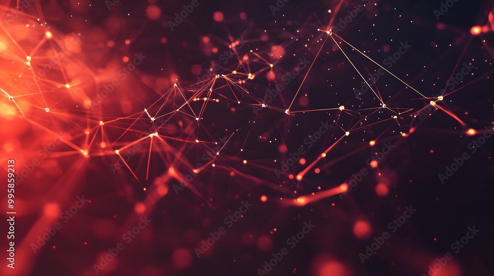 Aufkleber template for science and technology presentation. plexus style background.