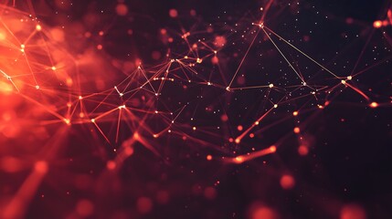 Template for science and technology presentation. Plexus style background. 