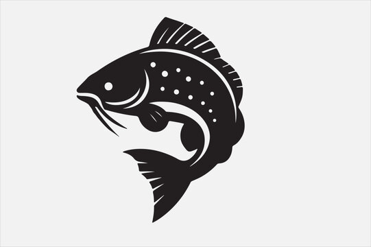 recommend clip art: A Catfish silhouette vector icon design