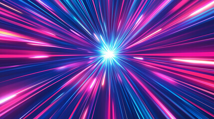 A vibrant and dynamic background with multicolored streaks radiating outwards from a central point. These streaks are in hues of blue, pink, and purple, and they appear to be moving at a rapid pace