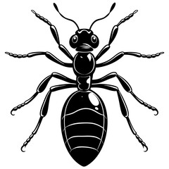 Ant, insect, bug, beetle, antenna, anthilol, colony, hardworking, black, useful , Ant logo vector illustration design