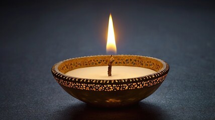 Terracotta Diwali Diya Lamp, generative AI