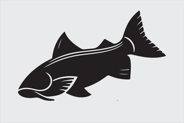 A Catfish silhouette vector icon design