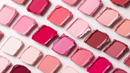 A flat-lay of sheer lip tint swatches in soft berry and rose shades, capturing the subtle, natural look of just-bitten lips.
