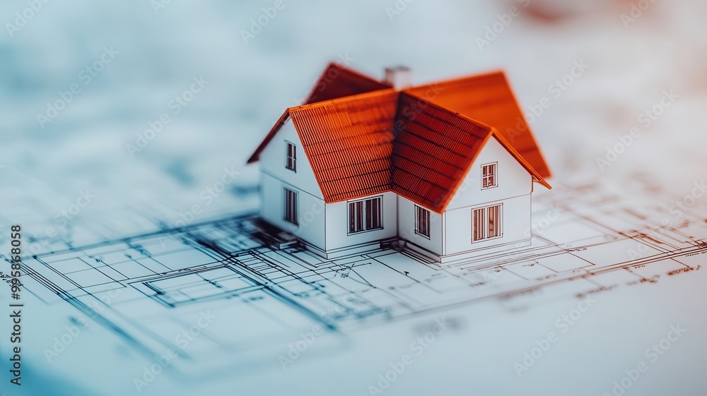 Poster ai analyzing architectural blueprints, suggesting structural improvements, ai architecture, future c