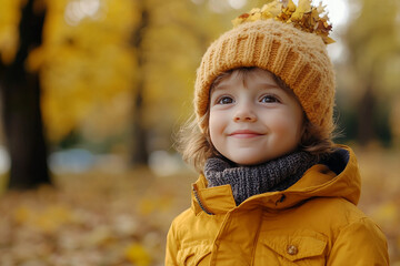Amazing wonderful autumn season, people admiring golden fall colors outdoors, Generative AI