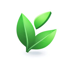 Fototapeta premium An eco leaves icon, symbolizing nature, sustainability, and environmental responsibility, often used in green and eco-conscious designs.