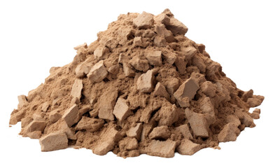 PNG Cat litter soil white background chocolate.