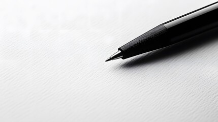 Ink pen on a blank piece of paper. 