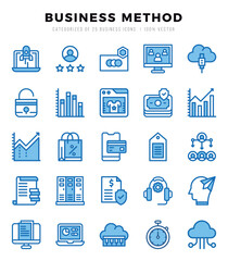 Business Method Two Color icons. Vector Two Color illustration.