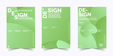 Abstract green pastels color poster background templates