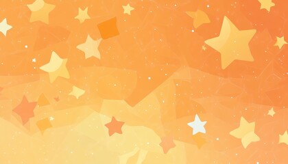 Light orange 2D cartoon background featuring small and large stars Contemporary geometric abstract illustration with stars suitable for business promotional purposes