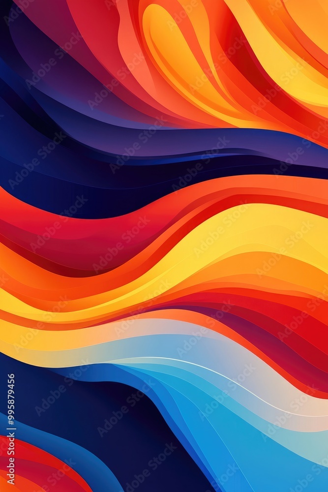 Aufkleber abstract wavy background suitable for banners flyers and posters features a dynamic effect in a 2d c