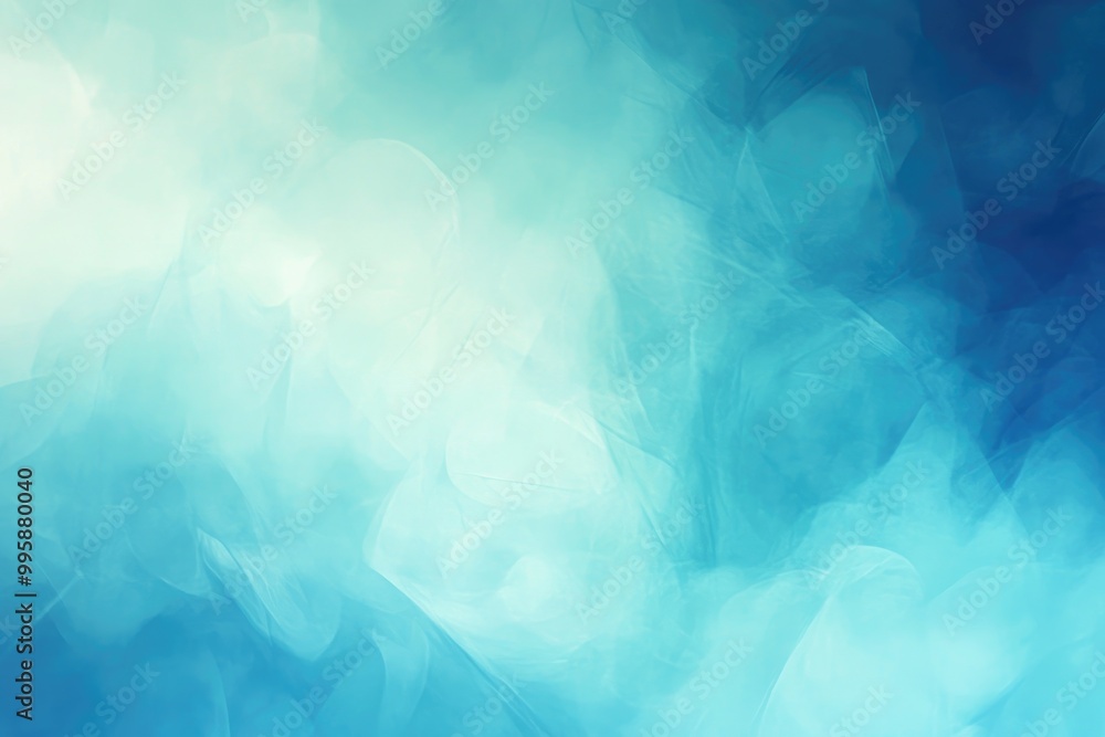 Poster blurry blue backdrop with a gradient design creating a fresh and vibrant abstract wallpaper effect