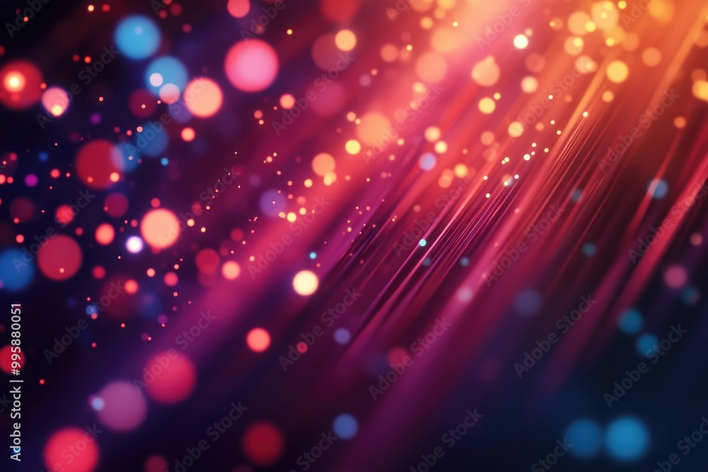 Poster Vibrant backdrop featuring dynamic flickering spots in an animated style Colorful visuals with shifting spots and lines create an engaging motion effect
