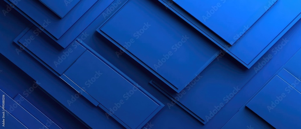 Aufkleber abstract gradient background featuring blue lines and frames