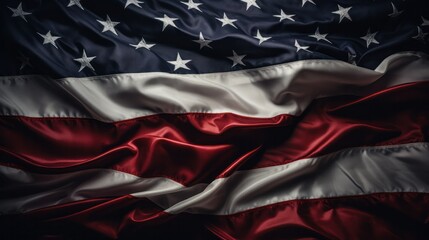 USA United states of america Flag On Black Background wall