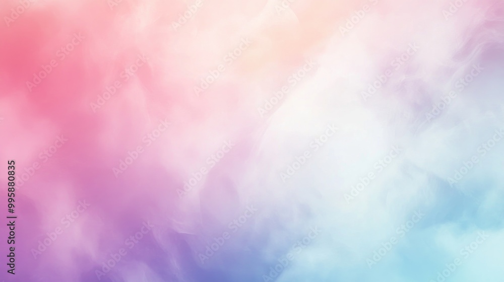 Poster soft pastel gradient background with an abstract blurred design featuring ample space for text overl