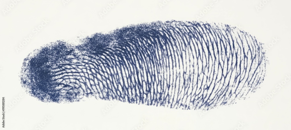 Aufkleber finger print on white paper. security biometric human identification. generative ai technology.