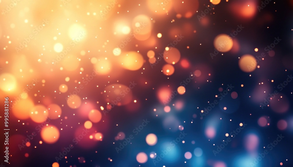 Poster abstract background with soft light bokeh and blurred elements