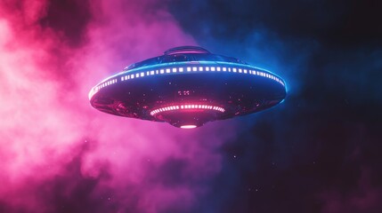 Obraz premium Fantasy UFO symbol on a light backdrop