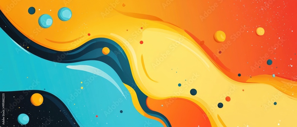 Poster abstract background featuring a colorful 2d cartoon design created in eps10 format ideal for various