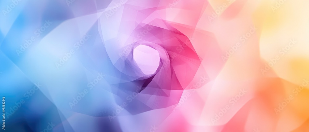 Aufkleber Abstract blurred background featuring a multi colored geometric texture with a spiral design ideal for use in labels fabrics tiles or project designs