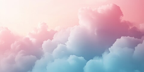 Fototapeta premium Abstract soft clouds on a pastel gradient background with gentle hues