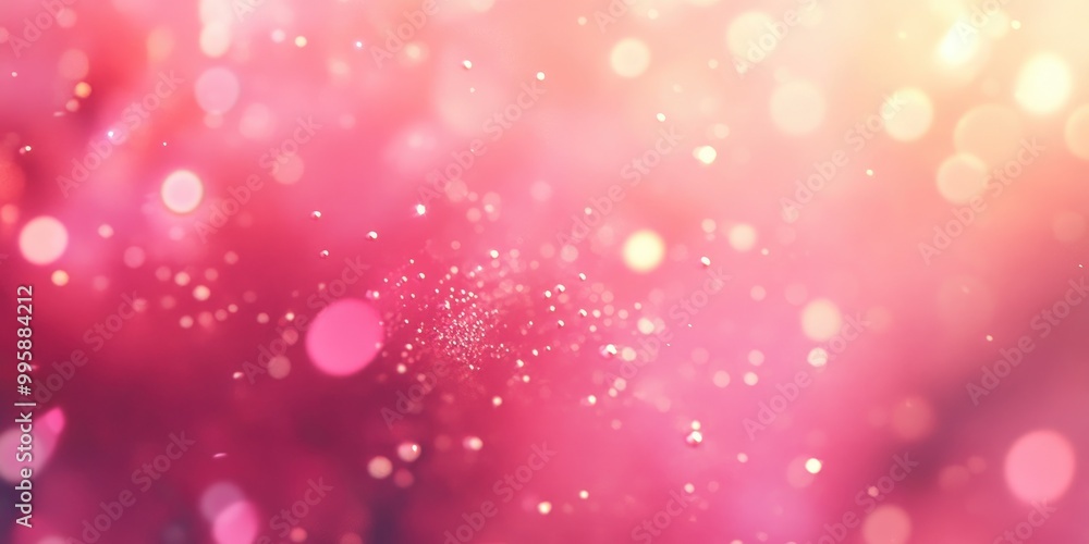 Poster fantasy abstract pink background with a gentle blur and bokeh lighting effect