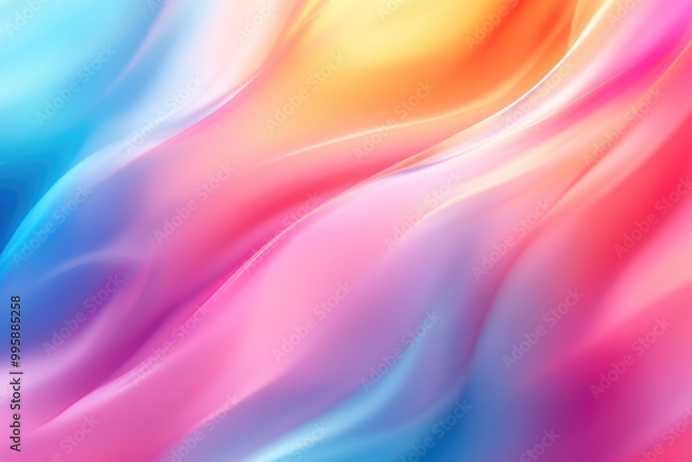 Poster softly blurred abstract background featuring vibrant iridescent colors with smooth gradient transiti