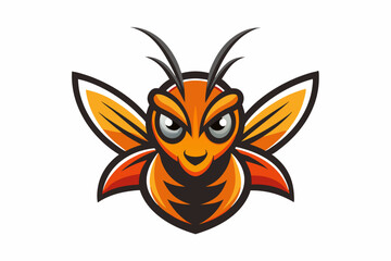 Firefly head mascot logo design